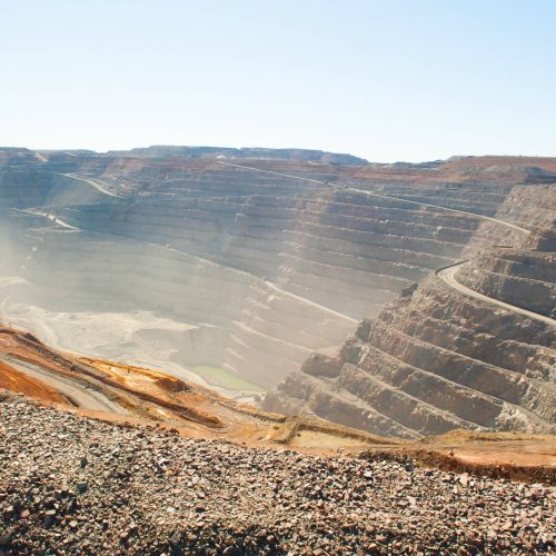 Mining in WA by the Super Pit.