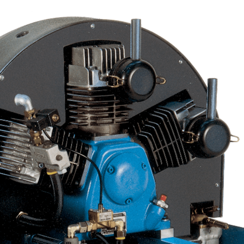 close up of a piston air compressor